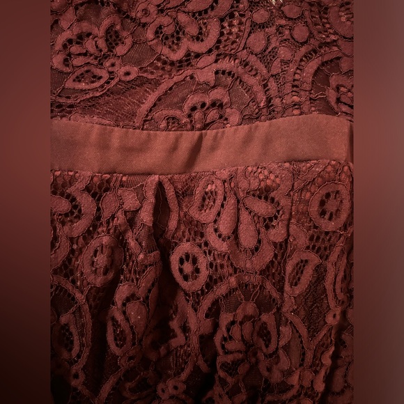 Blu Spero Maroon Lace Romper - Picture 3 of 9